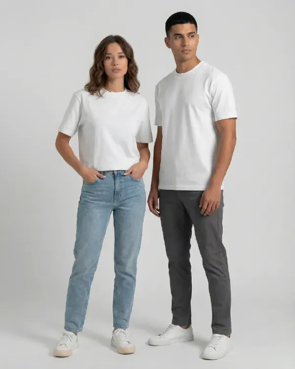 Round-Neck T-Shirt Cotton French Terry